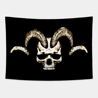 Ram Horned Skull Tapestry