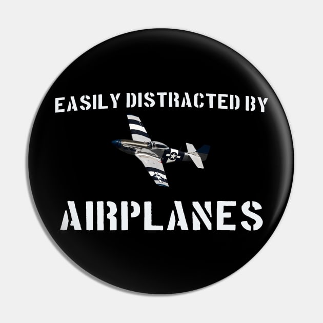 Airplane Airshow Merch P-51 MUSTANG WW2 Pin by Dirty Custard Designs 