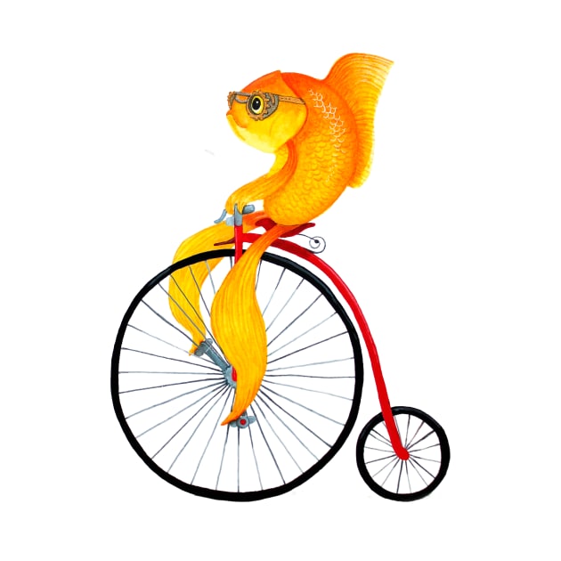 Penny Farthing Fish by KatherineAppleby