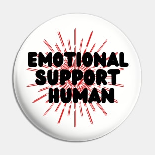 Emotional support human red Pin