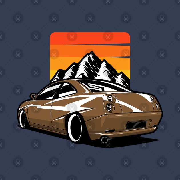 Brown Coupe Turbo Type 175 in Mountains by KaroCars