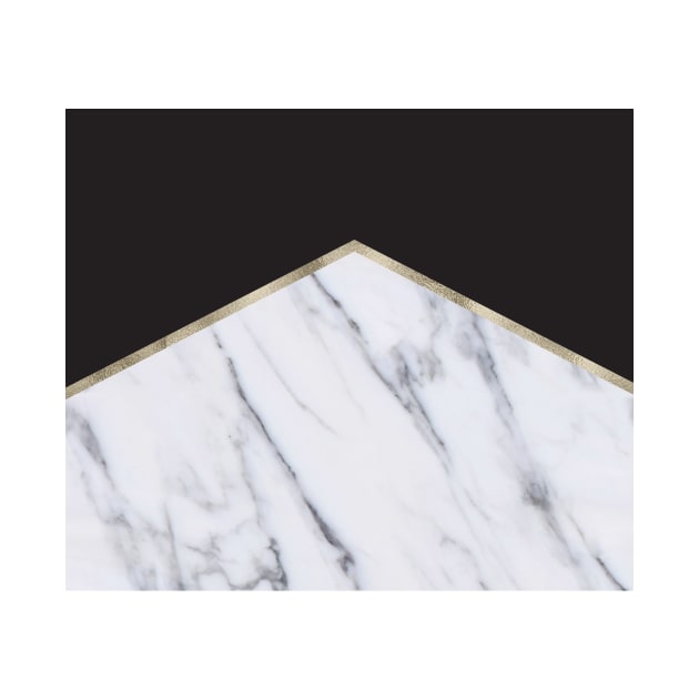 Gilded ebony and soft white marble by marbleco