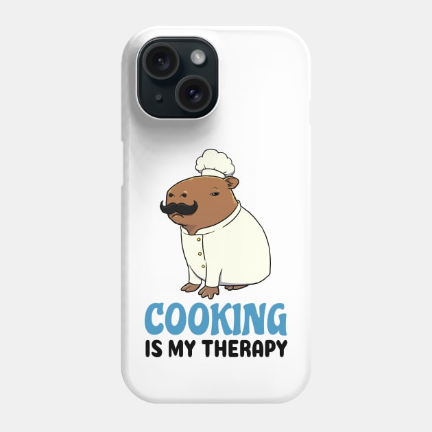 Cooking is my therapy Capybara Phone Case by capydays