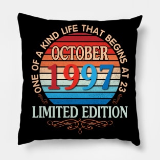 October 1997 One Of A Kind Life That Begins At 23 Years Old Limited Edition Happy Birthday To Me You Pillow