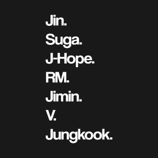 BTS - Members Stage Names T-Shirt