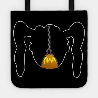 Impatient Halloween Monster Scary Orange True Face Zipper Tote