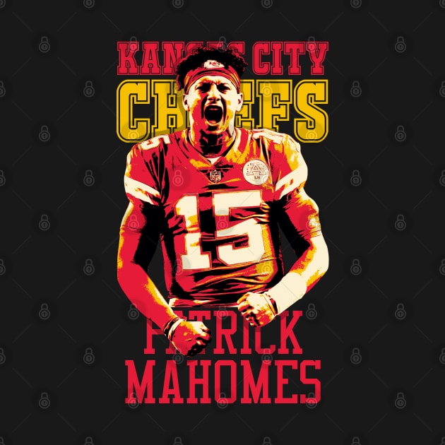 Patrick Mahomes Retro Graphic by mia_me