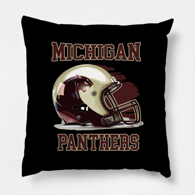 usfl panthers retro Pillow by nikalassjanovic