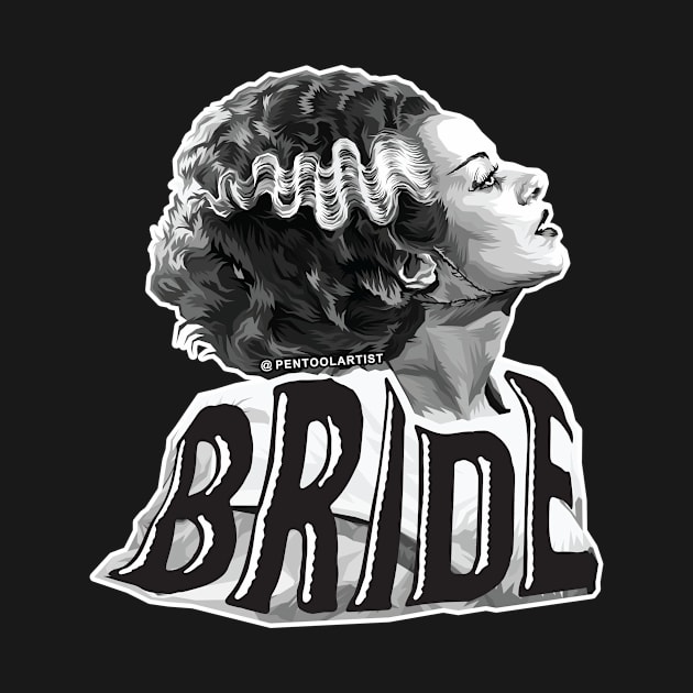 The Black & White Bride by pentoolarts