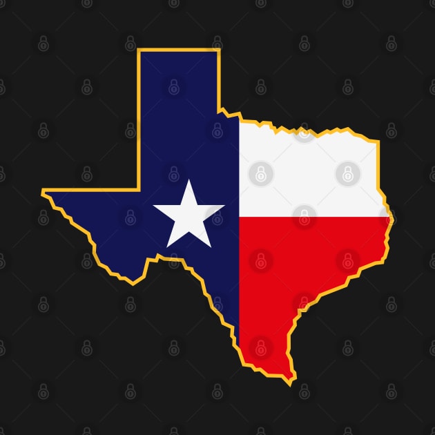 Texas With Flag (Lone Star State) by MrFaulbaum