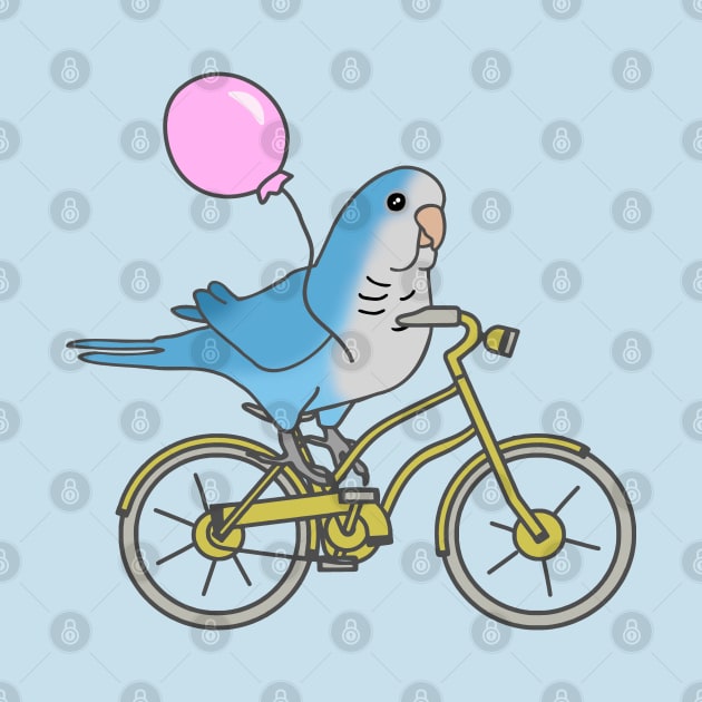 blue quaker parrot on a bike by FandomizedRose