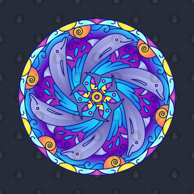 Dolphin Mandala by susannefloe