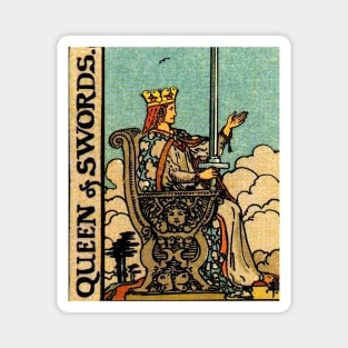 Queen of Swords Tarot Card Rider Waite Magnet