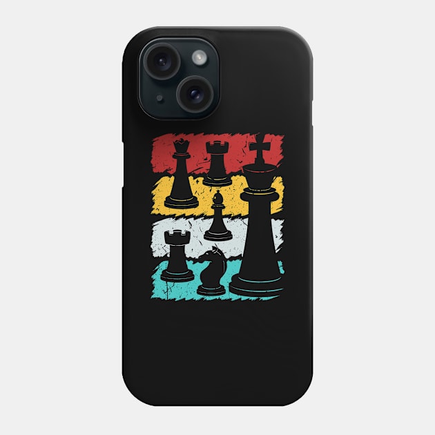 Vintage Chess Player Retro Design Chess Pieces Phone Case by Humbas Fun Shirts