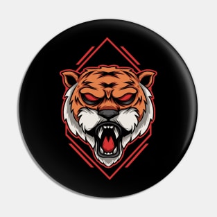 tiger head illustration Pin