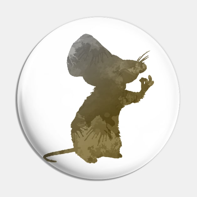 Rat Inspired Silhouette Pin by InspiredShadows