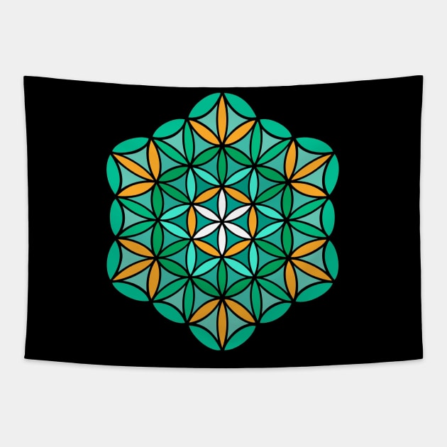 Flower of life Tapestry by CelestialStudio