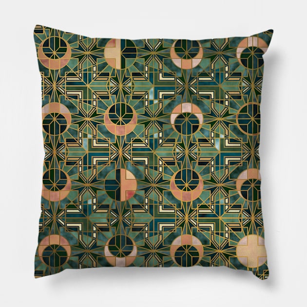 Art Deco Moonbeams Pillow by ThisIsNotAnImageOfLoss