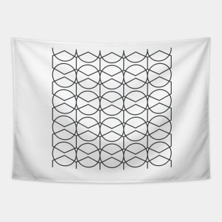 Mid-Century Modern Pattern - White Background Tapestry