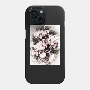 VINTAGE WEDDING BOUQUET ROSES POSTER PRINT Phone Case