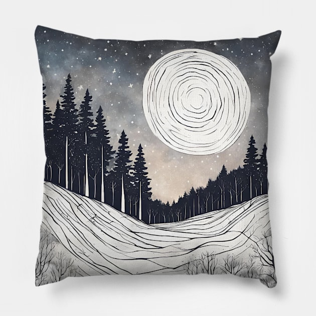 Who stole the night? Pillow by Jolyful Drawing
