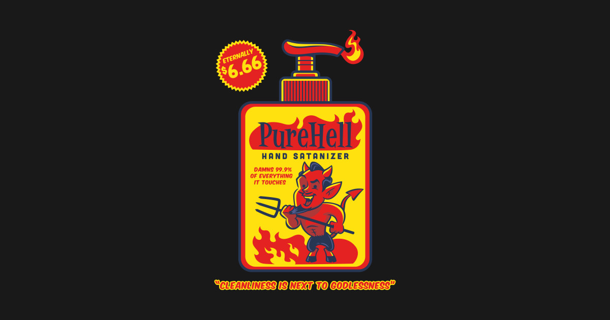 PureHell Hand Satanizer Devil TShirt TeePublic