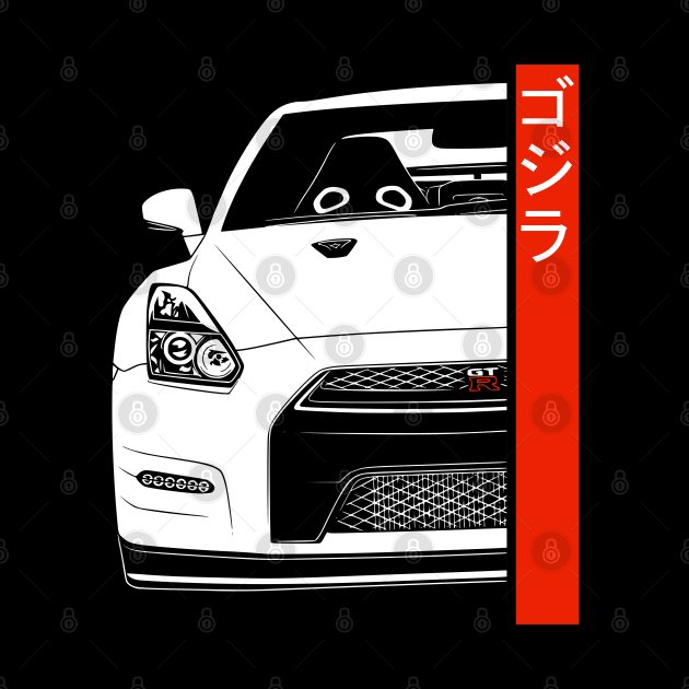 R35 GTR Skyline Godzilla JDM Tuning Car by Automotive Apparel & Accessoires