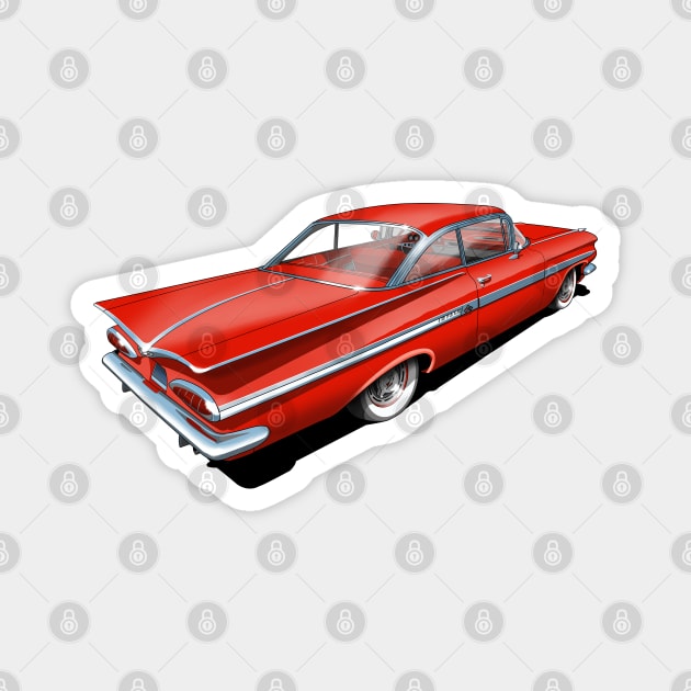 1959 Chevrolet Impala in Roman Red Magnet by candcretro