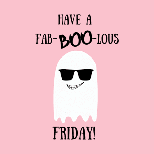 Ghost with Sunglasses Fab-BOO-lous Friday T-Shirt