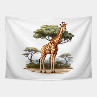 Watercolor Giraffe Tapestry