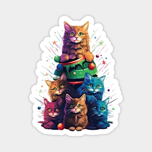 Cat Christmas Tree Magnet