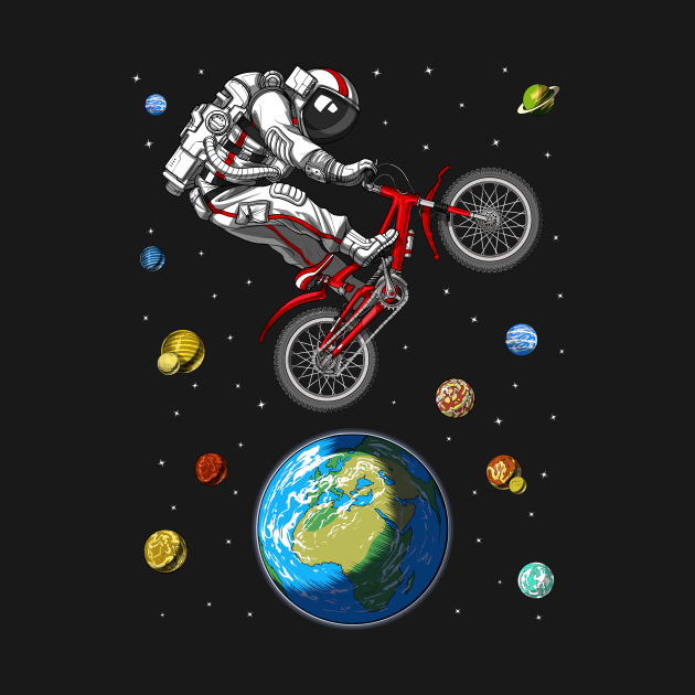 Astronaut Bicycle Jumping Astronaut Riding Bicycle TShirt TeePublic