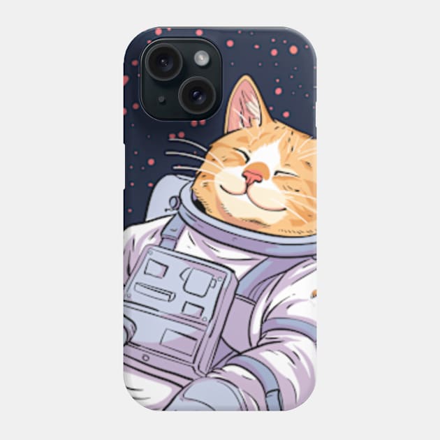 Astronaut Cat Phone Case by peculiarbutcute