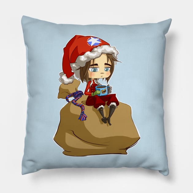 Santa Buck Pillow by Meekobits