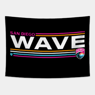 San Diego Wave Fc Stripes Nwsl Soccer Tapestry