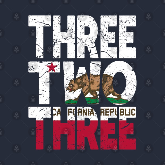 California Area Code 323 California Republic Flag by Styleuniversal