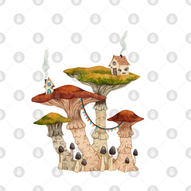 Mushroom Village by Pearl and Plam