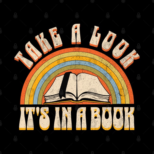 Take a look it's in a book, Reading rainbow , vintage retro design by Bellinna