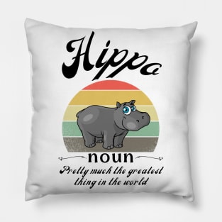 Hippo Animals Definition Pillow