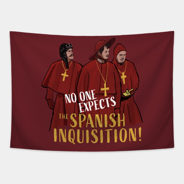 No One Expects the Spanish Inquisition Tapestry by chrisayerscreative