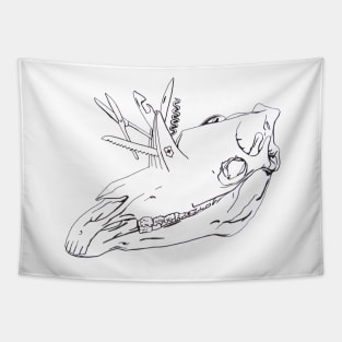 Swiss Army Unicorn Tapestry