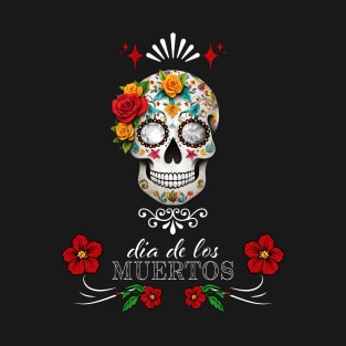 Dia de los Muertos Rose Skull T-Shirt