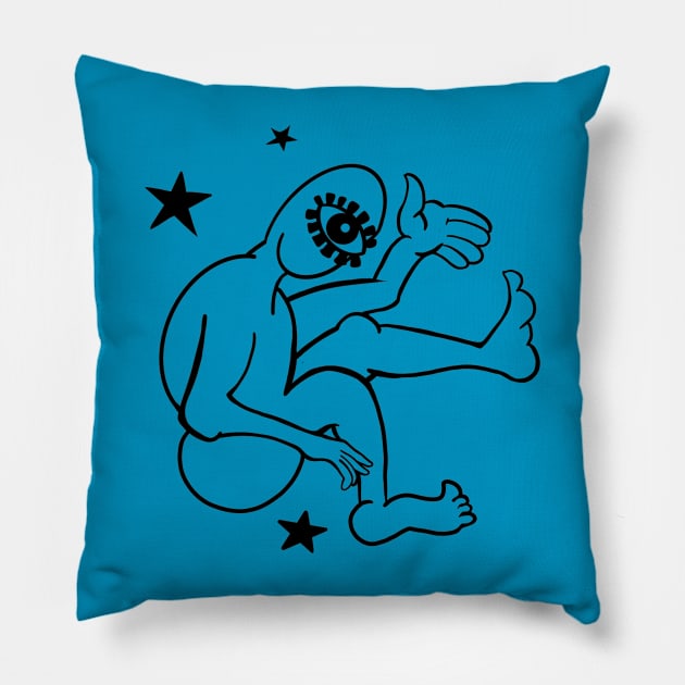 Crazy Club Cyclops Pillow by idrockthat