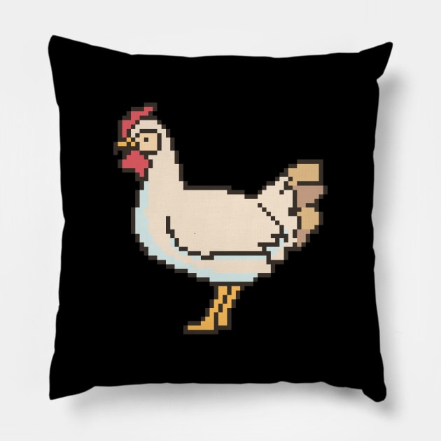 Chicken Pixel Art Pillow by PXL-JXN