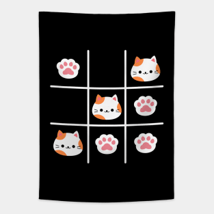 Tic Tac Toe Cute Cat Tapestry