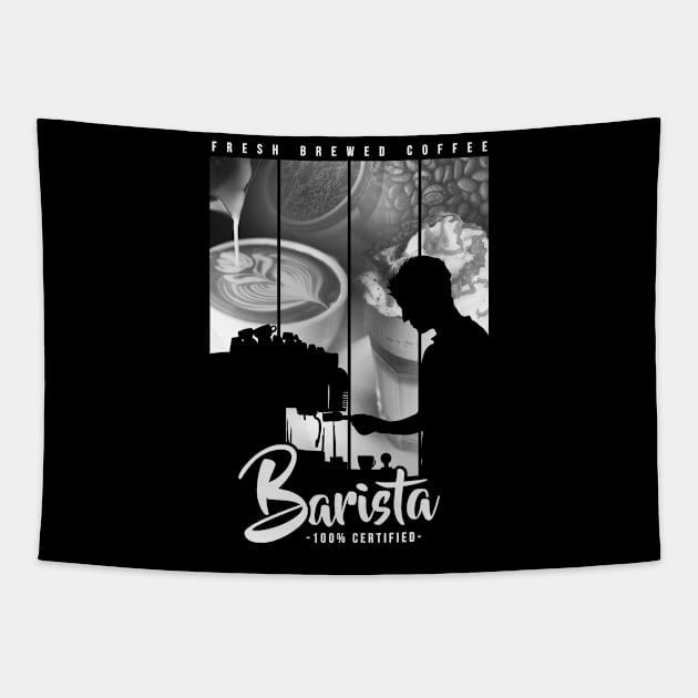 Certified Barista Tapestry by Kelimok