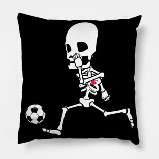 soccer skeleton halloween Pillow