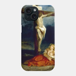 Saint Mary Magdalene at the Foot of the Cross by Eugene Delacroix Phone Case