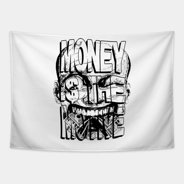 MONEY I$ THE MOTIVE Tapestry by Streetsociety