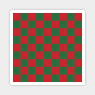 Red & Green Checkerboard Magnet